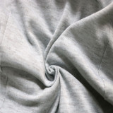 Deep-V Gray Hooded Corset Mini Dress