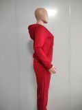 Red Warm Straight Leg Hooded Tracksuit