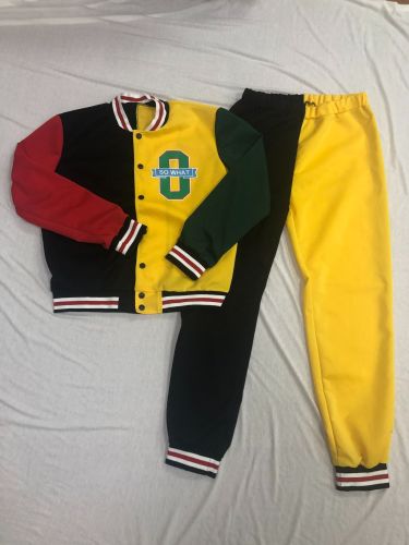 Contrast Yellow Two Piece Set Sportswear