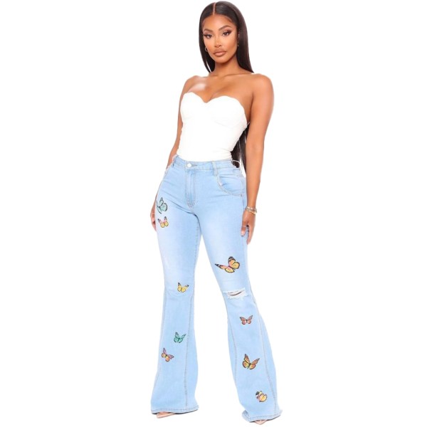 plus size light blue jeans