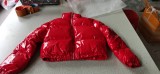 Red Patent PU Leather Bubble Jacket