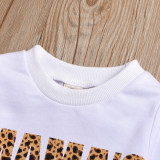 Long Sleeve O Neck Letter Print Girls' Sweatshirt