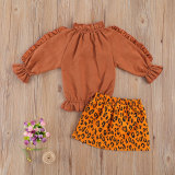 Sweet Little Girl's Ruffle Two-piece Skirt Set