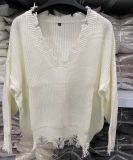 V-Neck Tassel Pullover Sweater Wholesale