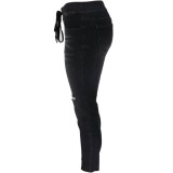 Wholesale Black Ripped Fashion Jeans