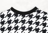Plus Size Print White & Black Cutout Back Midi Dress