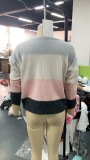 Hot Sale Contrast O-Neck Pullover Sweater