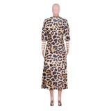 Wholesale Leopard Print Long Coat