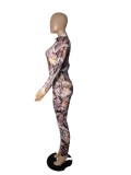 Sexy Print Bodysuit and Legging Two Piece Set