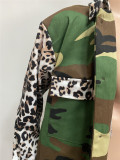 Camo & Leopard Print Long Coat