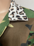 Camo & Leopard Print Long Coat