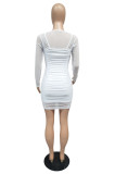 Sexy Drawstrings Ruched Two Piece Bodycon Dress