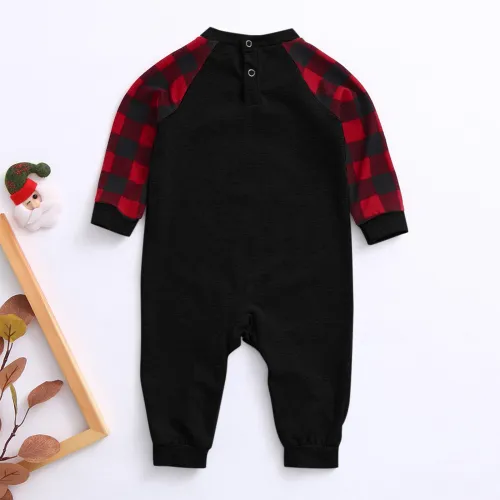 Christmas Print Family Clothing Lounge Romper for Baby