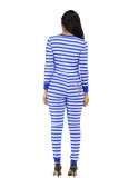 Xmas Striped Pajamas Jumpsuit