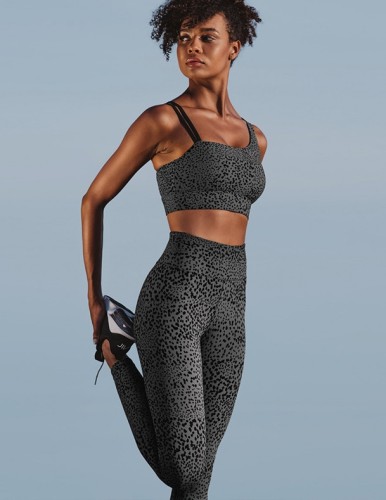 Dot Print Sports Cropped Tank and Legging Set