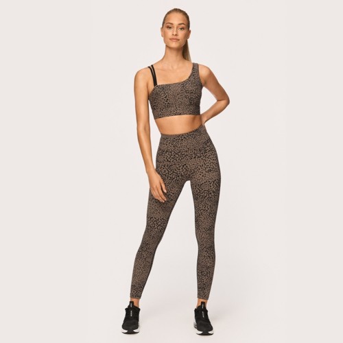 Dot Print Sports Cropped Tank and Legging Set