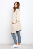 Loose Solid Long Pocketed Sweater Cardigans