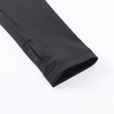 Black Buckled Crop Top and Pants Set