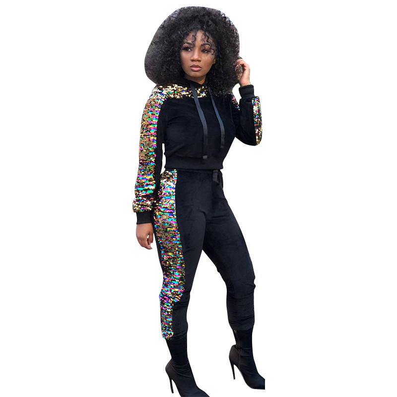 sequin tracksuit womens
