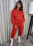 Blank Two Piece Casual Top and Pants Set