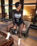 Fishnet Black Sexy Hollow Out Pants without Belt
