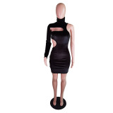 Sexy Cut Out Single Sleeve Bodycon Dress