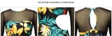 Family Swimwear Clothes for Mother Cutout Print One Piece Swimwear