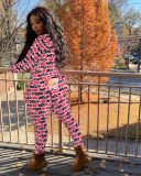 Sexy Letter Print Onesie Pajama with Butt Flap