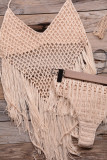 Crochet Knit Tassel Bikini Cover Up Top and Pantie