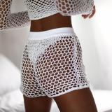 Sexy Hollow-Out Fishnet Shorts Beachwear