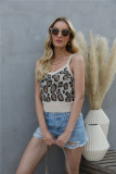 Leopard Knitting Cropped Cami Top