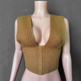 Solid Sexy Multi-way Sweater Crop Top