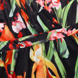 Boho Floral Print Maxi Cami Dress
