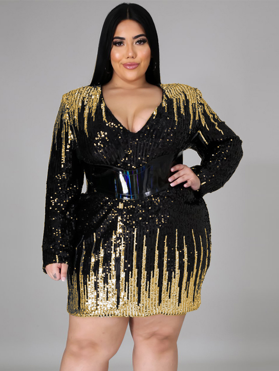 plus size sequin belt