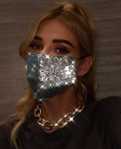 Fashion Rhinestone Sparkle Face Mask ( 2PC Pack)