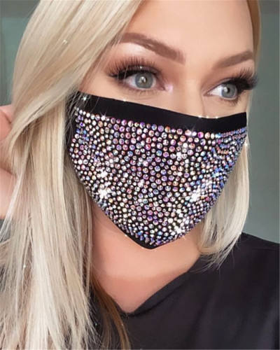 Fashion Rhinestone Sparkle Face Mask ( 2PC Pack)