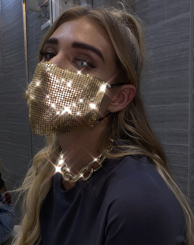 Fashion Rhinestone Sparkle Face Mask ( 2PC Pack)