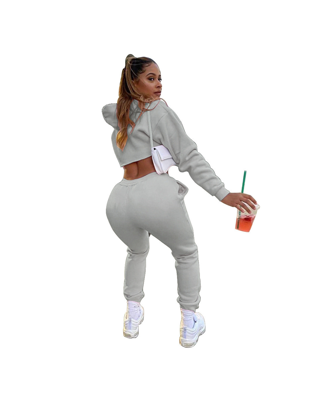 crop top sweatsuit outfit