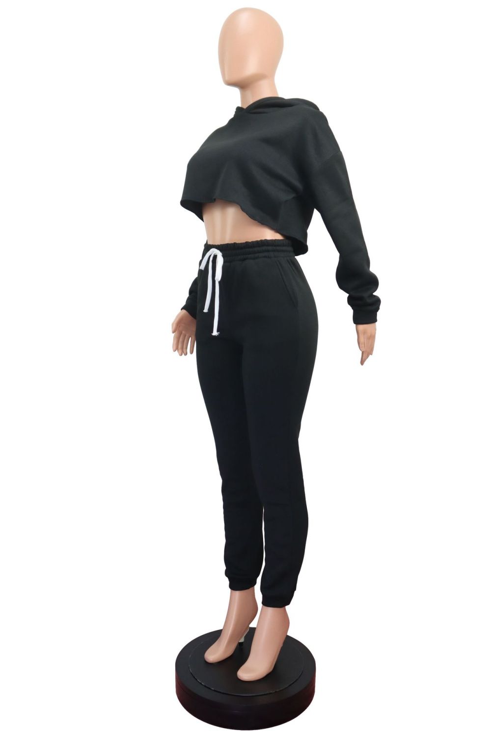 2 piece crop top sweatsuit