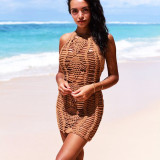 Sexy Handmade Crochet Halter Beach Dress Bikini Cover Up