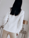 Plain Color Office Lady Buttoned Blazer