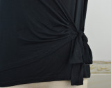 Sexy Black Sleeveless Wrap-Tie Tank Top