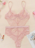 Pink Sexy Lace Cami Teddies Lingerie