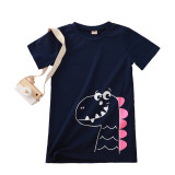 Cute Dinosaur Print Baby Girls' T-Shirt Dress