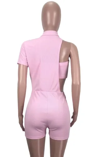 One Shoudler Irregular Sexy Bodycon Rompers
