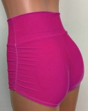 Pink High Waisted Sports Shorts