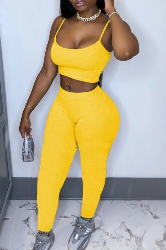 Yellow Cami Top & Pants Matching Set