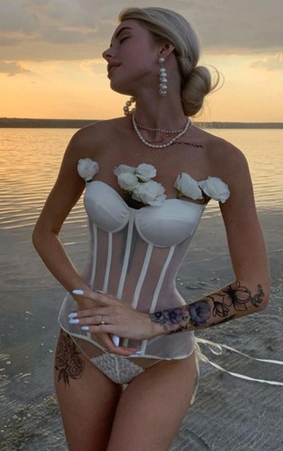 Strapless See Through White Sexy Bustier