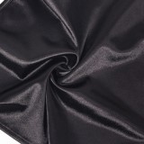 Fashion Black Tie Back Irregular Halter Crop Top