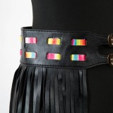Sexy Black Tassel Skirt